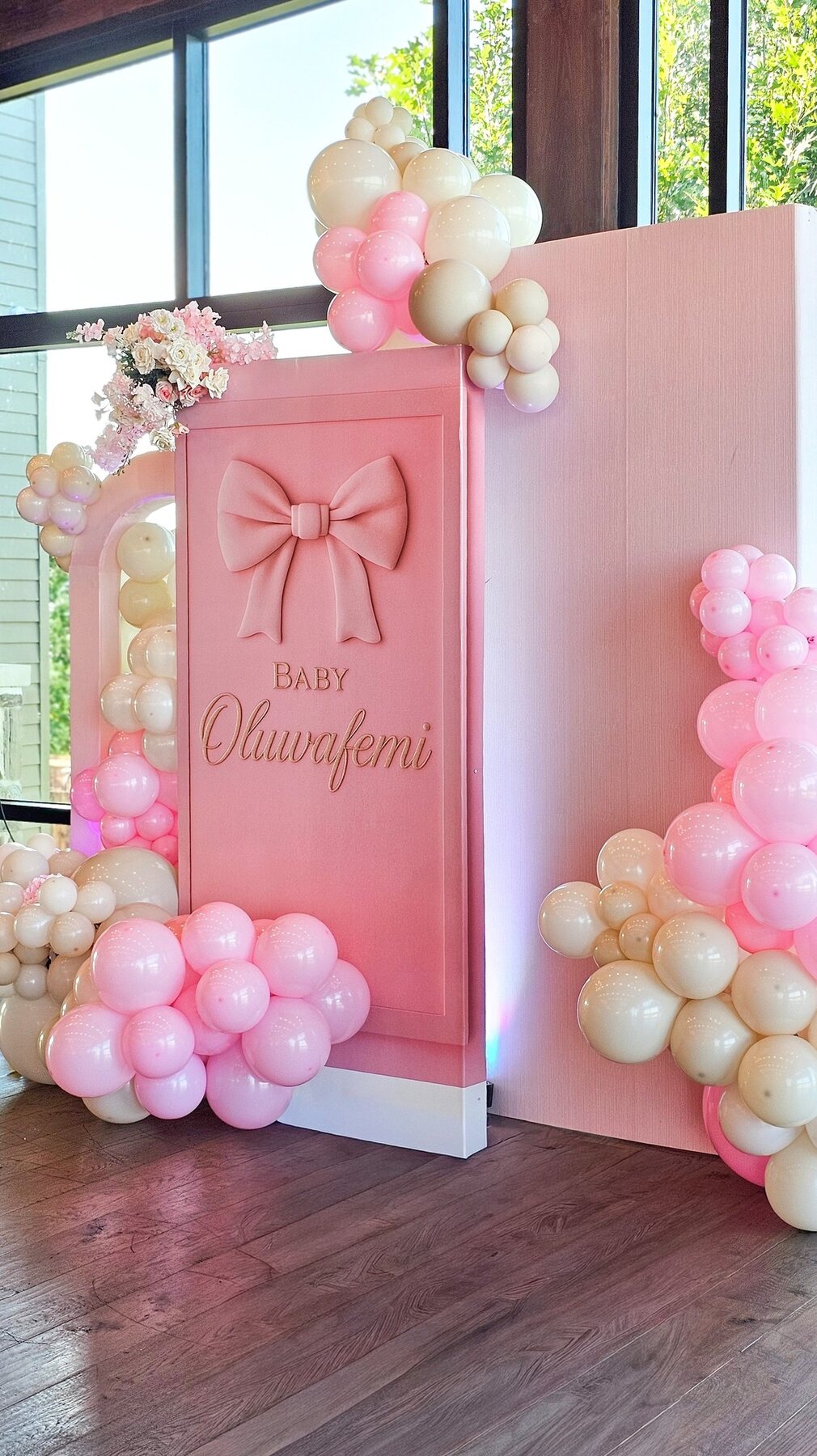 Blush Pink Baby Shower by Gigi Backdrops