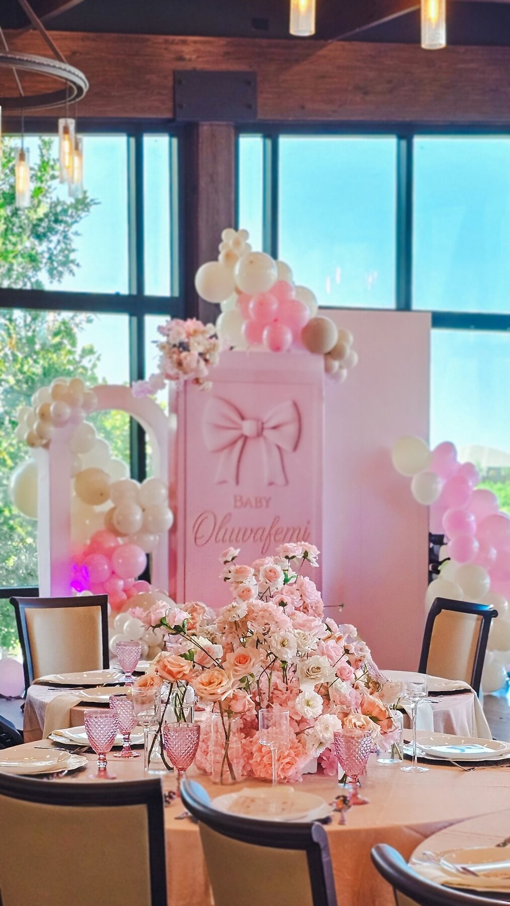 Blush Pink Baby Shower by Gigi Backdrops