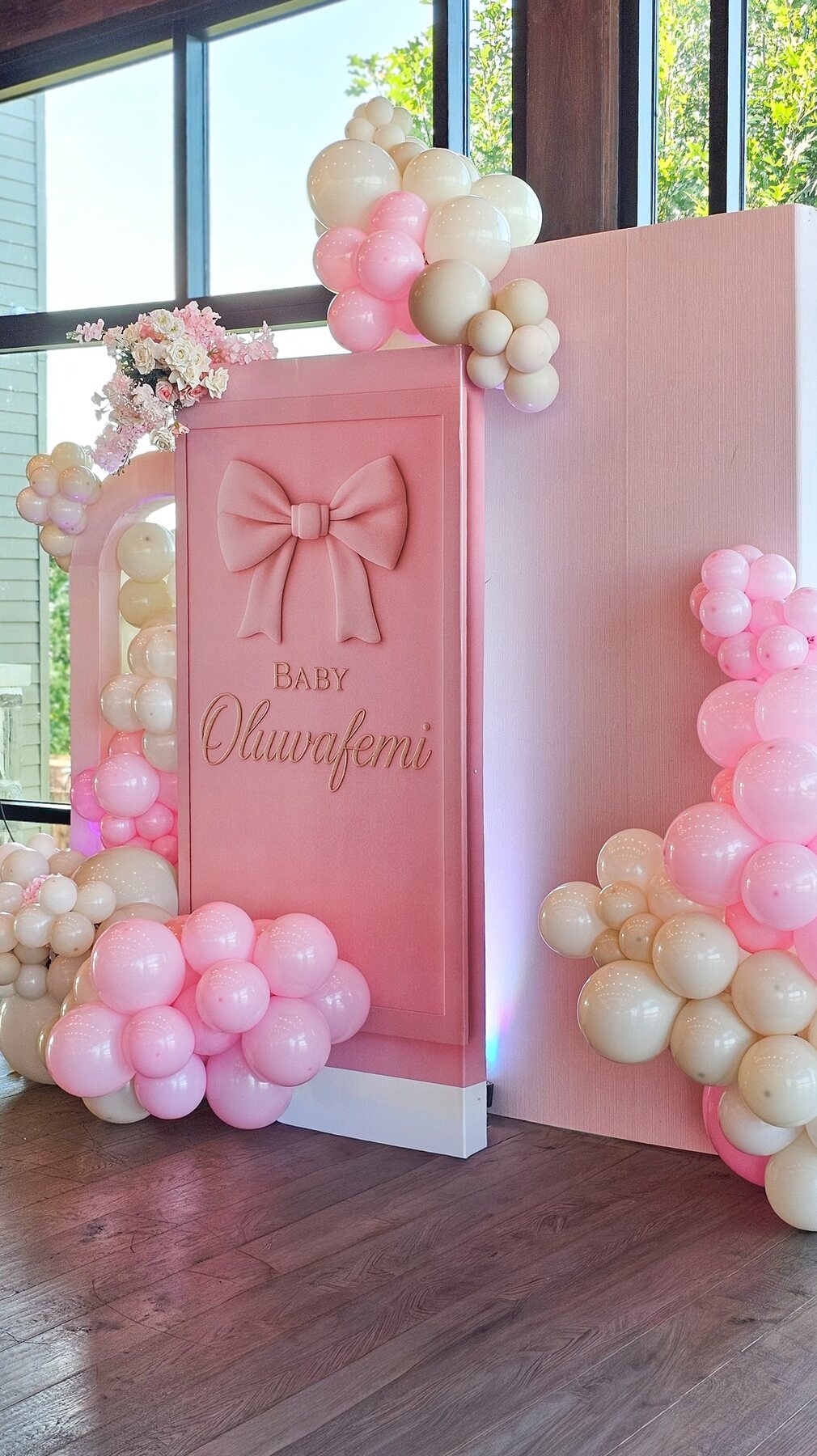 Blush Pink Baby Shower by Gigi Backdrops