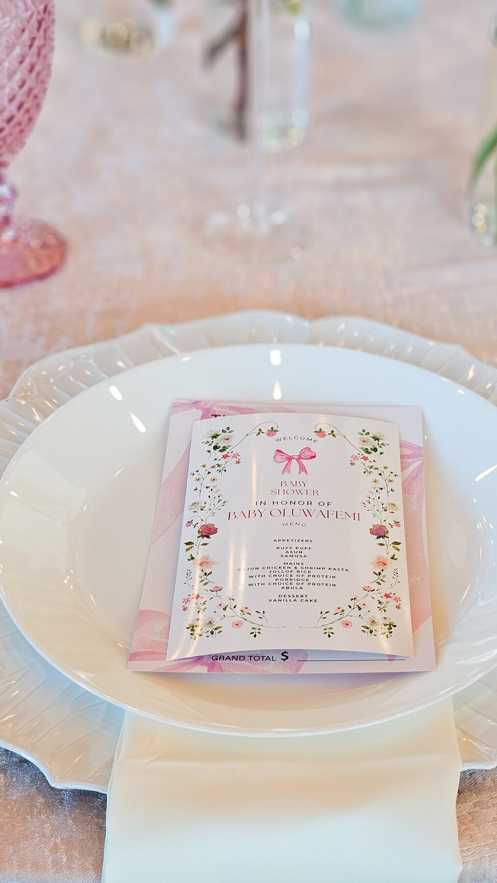 Blush Pink Baby Shower by Gigi Backdrops