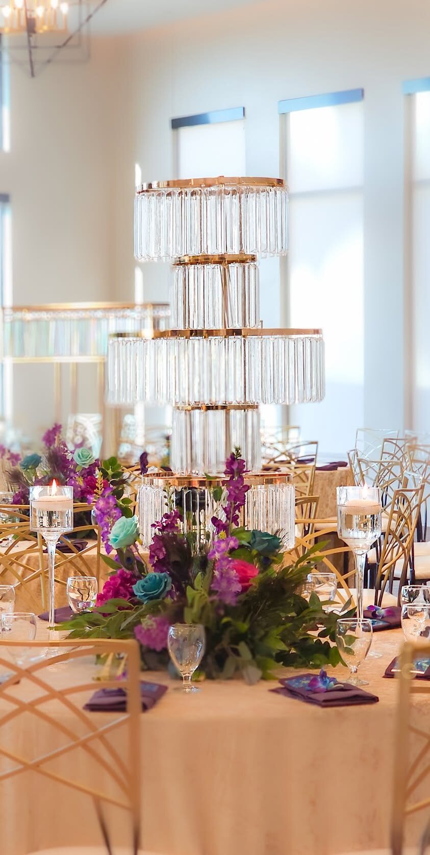 Purple & Gold Celebration by Gigi Backdrops
