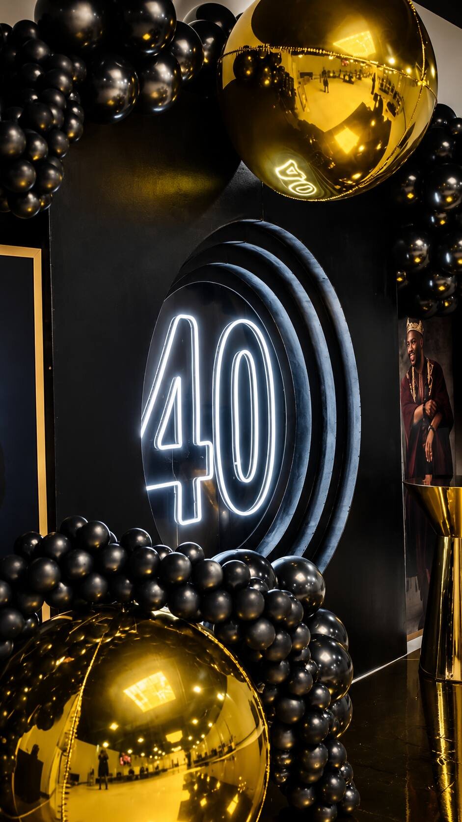 Royal Blue 40th Celebration by Gigi Backdrops